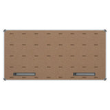 Whiteboard 1800 x 1200 mm (Magnetic) BD0968, Back View of the Magnetic Whiteboard with a Brown Surface and Two Magnetic Markers Trays.