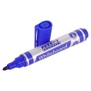 Whiteboard Markers (10 Markers – Bullet Tip – Blue)