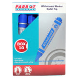 Whiteboard Markers, 10 Blue Bullet Tip Markers for Writing and Drawing.