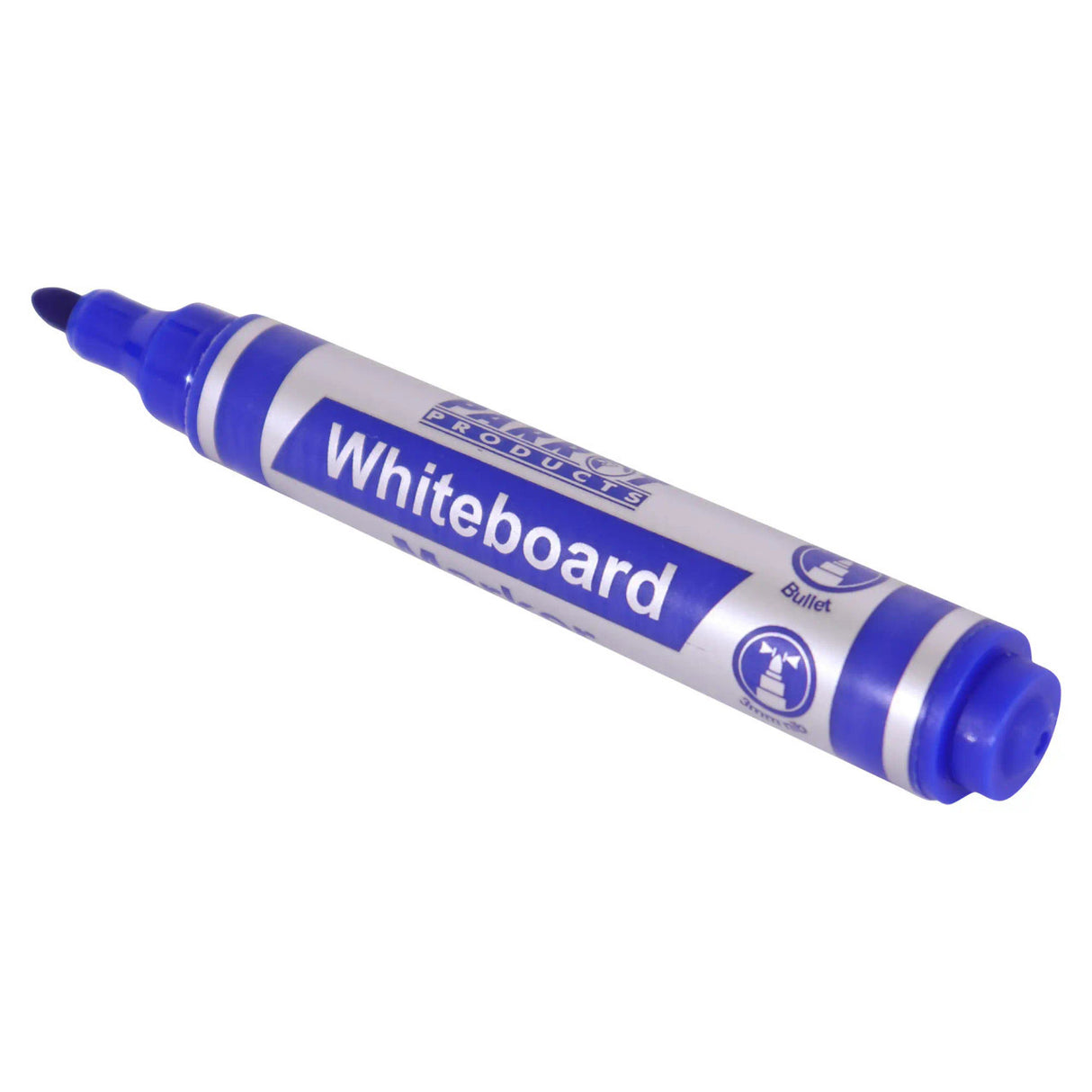 Whiteboard Markers (10 Markers - Bullet Tip - Blue)