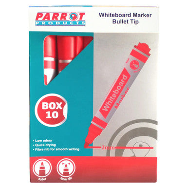 Whiteboard Markers (10 Markers - Bullet Tip - Red) - Additional View 3
