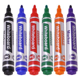 Whiteboard Markers (6 Markers - Bullet Tip - Pouch)