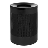 Wide Litter Bin Perforated with Black Funnel Top