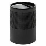 Wide Litter Bin Round Punch Steel Half Moon Lid