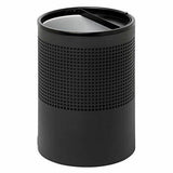 Wide Litter Bin Round Punch Steel Half Moon Lid - Additional View 3