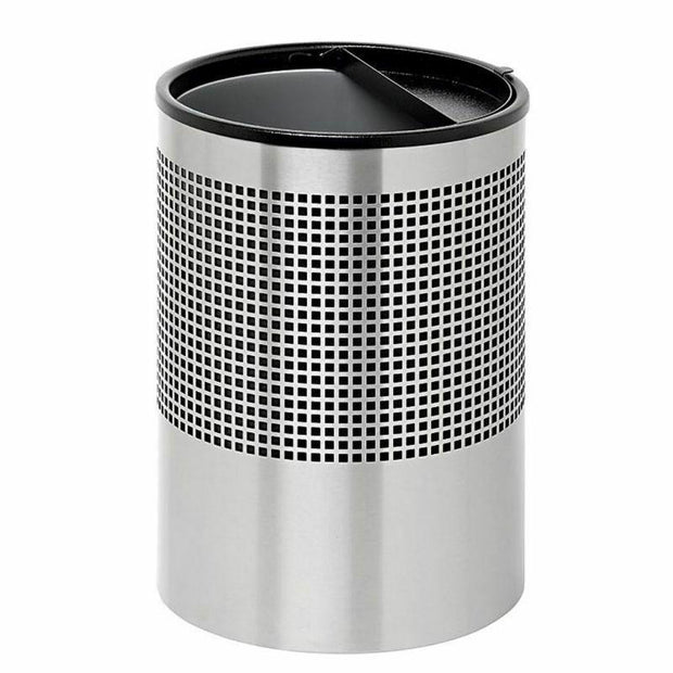 Wide Litter Bin Round Puch Steel Half Moon Lid Litter Bins [Office Stock]