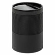 Wide Litter Bin Round Punch Steel Half Moon Lid