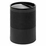 Wide Litter Bin Round Punch Steel Half Moon Lid