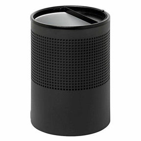 Wide Litter Bin Round Punch Steel Half Moon Lid