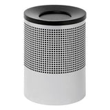 Wide Litter Bin with Black Funnel Top Square Punch