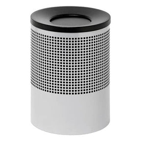Wide Litter Bin with Black Funnel Top Square Punch