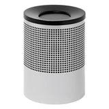 Wide Litter Bin with Black Funnel Top Square Punch