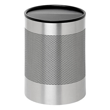 Wide Litter Bin with Black Swivel Funnel Top Solid