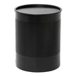 Wide Square Punch Litter Bin with Full Swivel Top Square Punch – BLACK