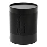 Wide Square Punch Litter Bin with Full Swivel Top Square Punch – BLACK