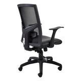 Winston Mesh Medium-back Office Chair by 67, a Lumbar Support Chair with Black Mesh Back, Adjustable Features, and Ergonomic Design, Featuring a Sturdy Base with Wheels, Providing Comfort and Support for Long Hours of Work.