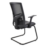 Winston Mesh Visitor Office Chair by Office Stock, a Corporate Seating Option, Featuring a Black Mesh Back and Seat, Ergonomic Design, and Metal Frame, Providing Comfort and Style for Modern Workspaces with a Sturdy 20kg Build.