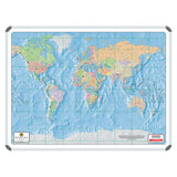 World Aa Map, a Detailed and Colourful 1200 x 900 mm World Map Displaying Continents, Countries, and Geographical Features on a Large Wall Poster.