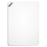 Writing Slate Markerboard A3, a Single White Magnetic Dry Erase Board Measuring 297 x 420 mm with Rounded Corners and a Smooth Surface for Writing and Drawing.