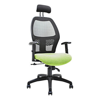 Xenon Mesh High-back Office Chair with Y400 Adjustable Arm Front Side View | Office Chairs | Office Stock