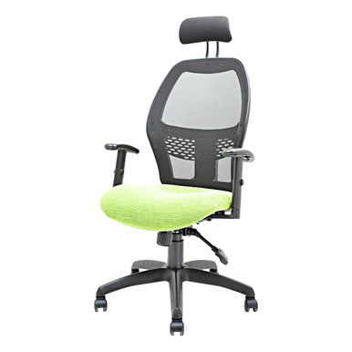 Xenon Mesh High-back Office Chair with Y400 Adjustable Arm Front Side View | Office Chairs | Office Stock