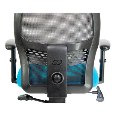 Xenon Mesh Medium-back Office Chair with Y400 Adjustable Arm Zoomed Rear View | Office Chairs | Office Stock