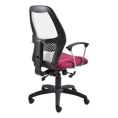 Xenon Mesh Medium-back Office Chair with Y500 Chromed Y-Arm Rear Side View | Office Chairs | Office Stock