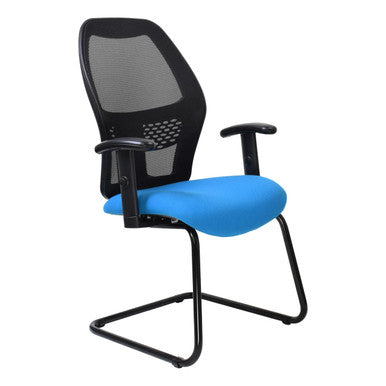 Xenon Mesh Visitor Office Chair with Y400 Adjustable Arm Front Side View | Office Chairs | Office Stock