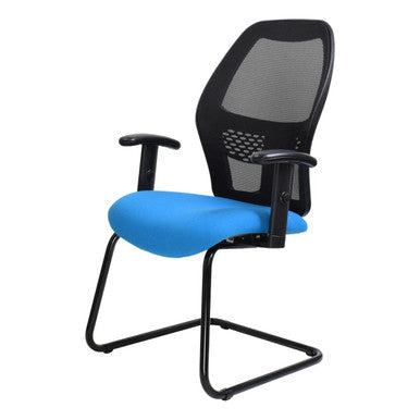 Xenon Mesh Visitor Office Chair with Y400 Adjustable Arm Front Side View | Office Chairs | Office Stock