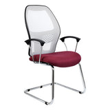 Xenon Mesh Visitor Office Chair with Y500 Chromed Y-Arm Front Side View | Office Chairs | Office Stock