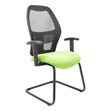 Xenon Mesh Visitor Office Chair with Y400 Adjustable Arm Front Side View | Office Chairs | Office Stock