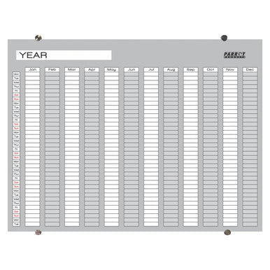 Year Planner Glass Non-Magnetic 1200 × 900mm