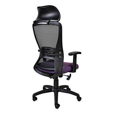 Zhavia Mesh High-back Office Chair with Y400 Adjustable Arm Rear Side View | Office Chairs | Office Stock