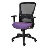 Zhavia Mesh Medium-back Office Chair with Y400 Adjustable Arm Front Side View | Office Chairs | Office Stock