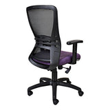Zhavia Mesh Medium-back Office Chair with Y400 Adjustable Arm Rear Side View | Office Chairs | Office Stock