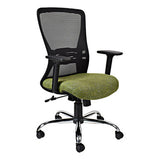 Zhavia Mesh Medium-back Office Chair with Y800 Adjustable Three Positional Arm Front Side View | Office Chairs | Office Stock