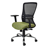 Zhavia Mesh Medium-back Office Chair with Y800 Adjustable Three Positional Arm Front Side View | Office Chairs | Office Stock