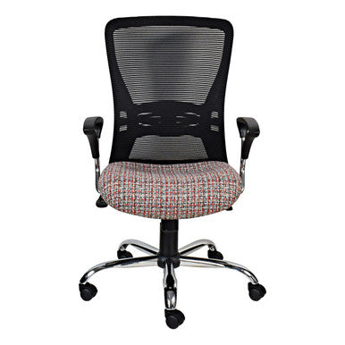 Zhavia Mesh Medium-back Office Chair with Y600 Chromed Arms Rear Side View | Office Chairs | Office Stock