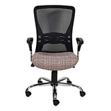 Zhavia Mesh Medium-back Office Chair with Y600 Chromed Arms Rear Side View | Office Chairs | Office Stock