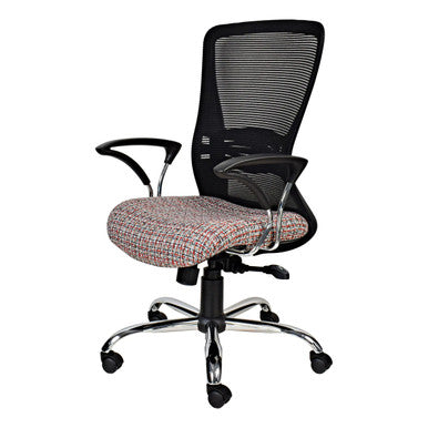 Zhavia Mesh Medium-back Office Chair with Y600 Chromed Arms Rear Side View | Office Chairs | Office Stock