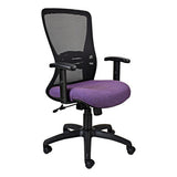 Zhavia Mesh Medium-back Office Chair with Y400 Adjustable Arm Front Side View | Office Chairs | Office Stock