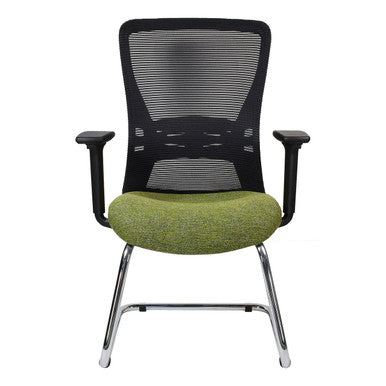 Zhavia Mesh Visitor Office Chair with Y800 Adjustable Three Positional Arm Front View | Office Chairs | Office Stock