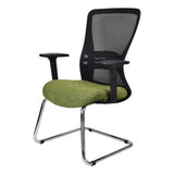 Zhavia Mesh Visitor Office Chair with Y800 Adjustable Three Positional Arm Front Side View | Office Chairs | Office Stock